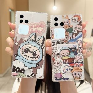 Phone Case VIVO V30e V30 Pro V29 V29e V27 V27e V25e V25 Pro 5G 4G Cute and Quirky Creative Cartoon Anime Casing with Card Holder Shockproof Silicone Transparent Soft Cover 2024