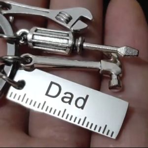 Simple Letters Keychains Creative Keyring Handbag Decor Pendant Fathers Day Gifts creativity
