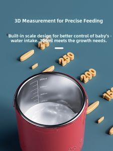 MONLEYTA | Stainless Steel Childrens Milk Cup With Scale Anti-Fall High-Temperature Resistant Straw For Toddlers Soup Bowl Supplementary Food