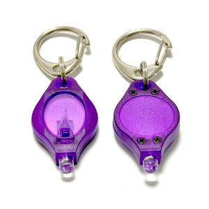 Creative UV Light Fish Shaped Keychain Light Purple Light Mini Keychain Lamp Cultural Creative Plastic Keychain Gift
