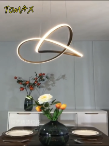 TOMAX โคมระย้าร้านอาหาร Led ความคิดสร้างสรรค์สมัยใหม่แบบเรียบง่ายมีรีโมตคอนโทรลฟรีตกแต่งโคมไฟแขวนในสำนักงานบาร์ห้องรับประทานอาหารห้องรับแขกห้องนอน