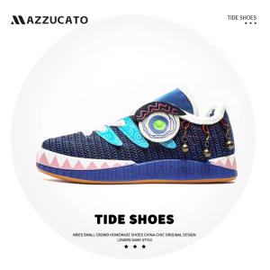 MAZZUCATO Mens Bread Shoes 2024 New Summer Breathable Cloth Face Comfortable Shark Low Help Retro Sports Casual Shoes