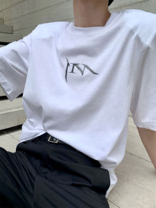 Trendy Three-Dimensional Printed Short Sleeve Niche Design Padded Shoulder