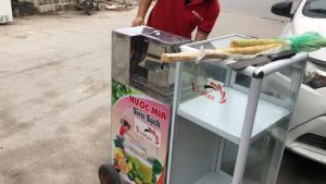 Máy ép nước mía siêu sạch 1 lần motor dây đồng 1500W có tủ kính