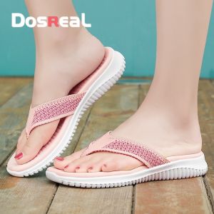 DosReaL Ladies Slippers for Women Korean Style Casual Fashion Non-slip Indoor Outdoor House Flip Flops Comfortable Flats Women Footwear