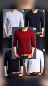 [ Mặc Là Mê ] Áo thu đông nam cổ tròn dài tay chất cotton co giãn dáng body thời trang