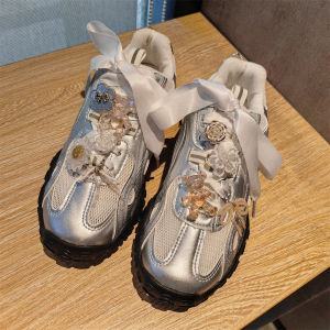 Korean Style Dongdaemun Fairy Pearl Bow-Shaped Shoe Buckle Fancy Shoes Decoration Bear Rose Flower Shoe Ornament