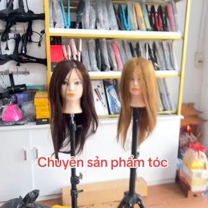 Đầu canh chịu nhiệt học bới tóc cô dâu MX02 - tóc thật 80%