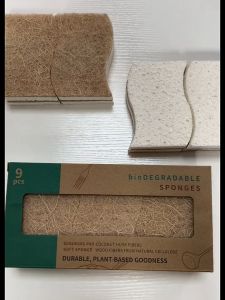 Natural SIsal & Wood Pulp Coconut Cotton Dish Sponge Eco-Friendly Double Sided Scrub Pad Non-Scratch Cleaning Sponge Magic Clean Souring Pad
