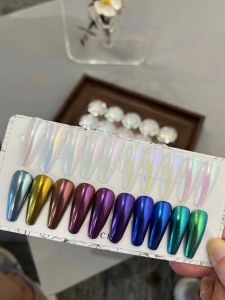 Bột Phủ Móng Tay Hiệu Ứng Gương Neon Trắng Ngọc Trai Ánh Cực Quang Dùng Trang Trí Móng 1/10 Hộp Ánh Sáng Bùng Nổ Như Bầu Trời Mặt Trăng Hoàn Hảo Cho Việc Tự Làm Móng Lấp Lánh