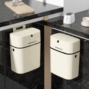 Wall-Mounted Covered Waste Bin