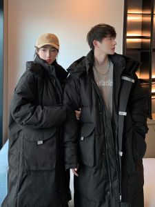 Northeast Extremely Cold down Jacket Mens Mid Length Long Length Overknee Thickened Heattech Student Handsome Coat Couple Cold-Proof Outwear