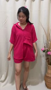 Ami Collection - Setelan 2IN1 Kemeja + Celana Pendek / Setelan Wanita / Setelan Kekinian Wanita / Set Korean Style