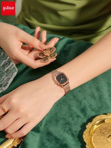 Julius | Luxury Niche Design Square Sugar Elegant Quartz Womens Watch Stainless Steel Strap