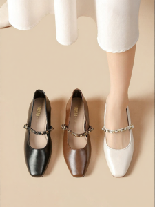 DUSTO | Soft Sole Buckle Strap Flats Mary Jane Shoes