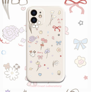 Full Cover Liquid Silicone Phone Case with Small Floral Print for  17Nova 14 Huawei P70 Mate70 Xiaomi 15 Oppo Reno14 Vivo30 Honor 15
