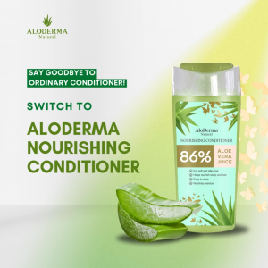 Aloe Derma Nourishing Conditioner 210ml-Twin Pack - Anti-Frizz Deep Moisture Vitamin-Infused