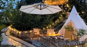 Dây đèn trang trí ngoài trời，Bộ dây đèn thả ngoài trời đèn LED -Vàng hoặc trắng trang trí quán cafe trà chanh trà sữa Trang trí nhà cửa sân vườn ban công - Lazada