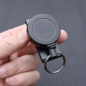 1mm Steel Wire Retractable Durable Springback Stainless Steel Keychain