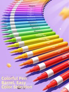 MINGZHUO | Shining Washable Non-staining Stackable Color 60 Colors Double-headed Markers