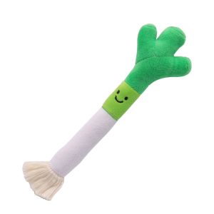 Interactive Fluffy Plush Cat Toy with Bell Simulated Scallion Kitten Interactive Training Toy Indoor Pet Accessories Playtime