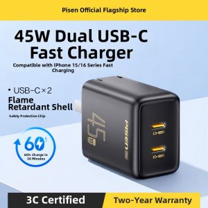 PISEN | GaN Fast Charging Adapter 45W Type C For Devices