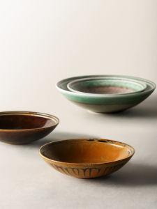 Handmade Ceramic Dinner Plate Creative Salad Plate Vintage Steak Western Dinner Plate Shallow Plate for Adult Home Use