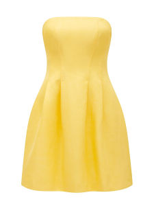 Shayla Spring Summer New Simple Linen Mini Dress Birthday Strapless Gown Vacation Photoshoot Womens Fashion Casual Dress