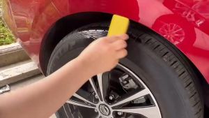 U-Shape Car Wash Tire Sponge Wax Washing Polishing Tyre Wax Sponge ARC Edge Sponge Cleaning Pad