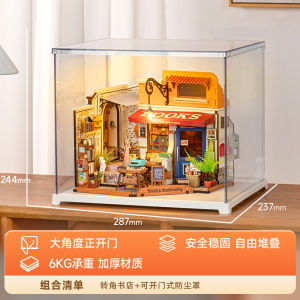 Rolife Ruolai DIY Handmade Cottage Corner Bookstore Art House Miniature House Assemble Model Building Blocks Gift