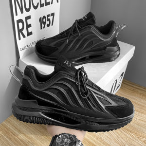 PuTian Coconut Mens Shoes Autumn 2025 New Black Sports Casual Running Heightening Black Samurai Dad Trendy Shoes