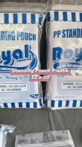 [1 PAK ISI 50 PCS] Standing Pouch Plastik 12x20 transparan 250gram /snack klip ziplock seal biasa seal lebar