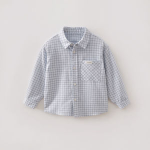 Marc&Janie | Breathable Ramie Grid Childrens Shirt