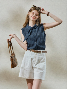 KUHNMARVIN | Áo Blouse Sọc Không T Tay Rộng Rãi Thanh Lịch Chất Rayon