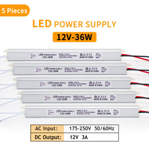 MARPOU LED Driver Power Supply Output DC12V 24V 36W Input AC175V-250V Aluminum Shell LED Driver Lighting Transformer LED Light