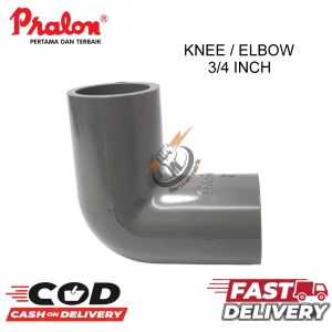 ELBOW L PRALON AW 3/4" INCH PVC - KENI KNEE KNIE KENIE BELOKAN PIPA/FITTING PIPA L ELBOW L/ KNIEE L