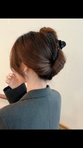 Jepit Rambut Selulosa Asetat New French Gold Label Hollow Large Acetate Hair Claw HSAJ008