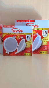 MYVO Lampu LED Downlight 12 Watt Panel Round Inbow Cahaya Putih Kekuningan