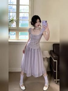 Y6Y | Purple French Summer New Dress Set