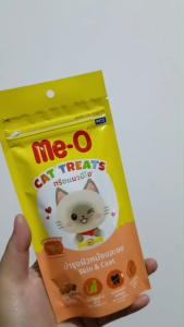 Makanan Kucing - Me-O Snack Kucing Kering Cat Treats Salmon Flavor 50g - Makanan Kering Untuk Kucing