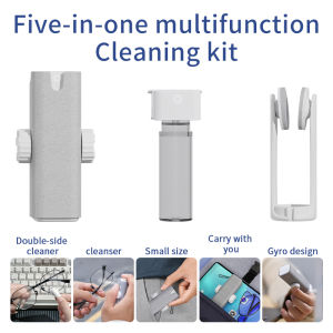 5in1 Glasses cleaning cloth Glasses cleaning liquid spray bottle cleaning kit Multi-functional mobile phone screen cleaning kit