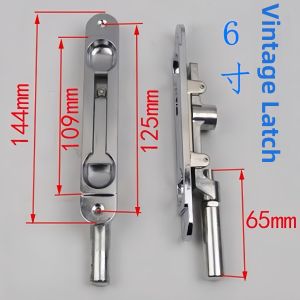 TEKANAI | Anti-theft Door Latch Toothed Round Head Stainless Steel