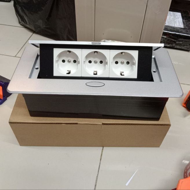 STOP KONTAK MEJA MEETING TANAM 3 LUBANG Lazada Indonesia