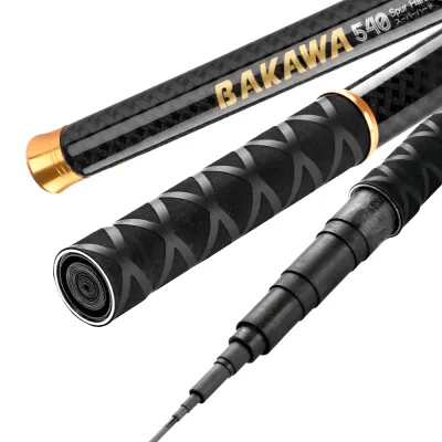BAKAWA Siêu Nhẹ Carbon Cần Câu Cá 1.8M-7.2M Di Động Thu Gọn Mini Dòng Câu Cá Cần Cho Cá Chép Câu Cá Nước Ngọt 6 Bộ
