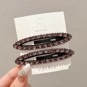 Elegant Rhinestone Hair Clip Womens Side Bobby Pin Back of Head Hair Accessory New 2025 New Style Fringe Hair Clip