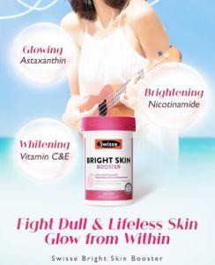 Swisse Beauty Bright Skin Booster 60 Soft Capsules with Nicotinamide Pomegranate & Astaxanthin Support Collagen Formation & Healthy Bright Skin with different Combo