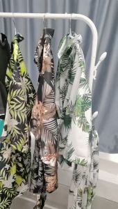 ชุดฮาวายเอี้ยนชายหาดลายดอกไม้ แขนสั้น เสื้อปัก แฟชั่นพักผ่อน