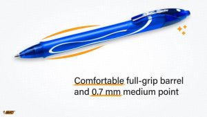 Bút bi nước xanh Gel Khô Nhanh Nhất Bút BIC Gelocity Original /Quick Dry Gel Pen cỡ ngòi 0.5-0.7mm