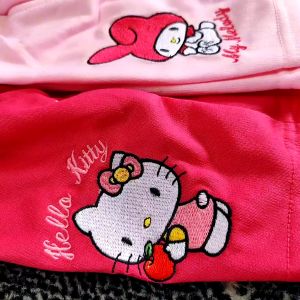 Celana Pendek Anak Perempuan Bordir Hello Kitty My Melody Kuromi CinnamorollPompompurin