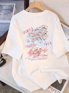 Printed Pure Cotton Loose Summer T-Shirt